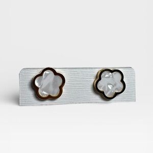 White Clover Stud Earrings